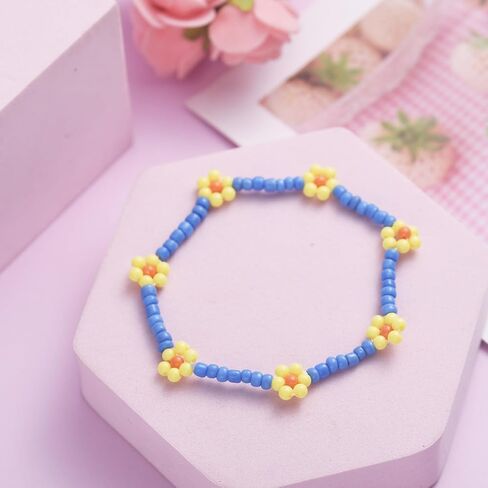 LParkin Big Sister Bracelet Set - 2PCS Big Sister Bracelets for Girls, Stretch Beads Big Sister Gift for Toddler, Pink and Blue in Kuwait