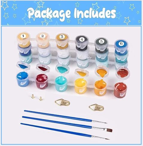 مجموعة طلاء زهرة البقرة بالأرقام للبالغين المبتدئين، طلاء سهل للكبار بالأرقام زهرة البقرة، طلاء حسب الرقم بدون إطار ديكور جدار المنزل 16 × 16 بوصة in Kuwait