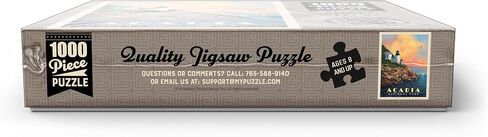 MyPuzzle Acadia National Park: Lighthouse, Vintage Poster - Premium 1000 Piece Jigsaw Puzzle for Adults in Saudi Arabia