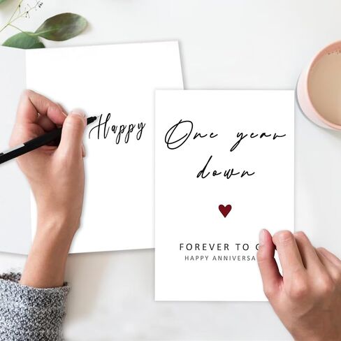 Happy 1st Anniversary Card, Funny 1 Year Anniversary Card, 1st Wedding Anniversary Card for Wife Husband, One Year Card for Girlfriend Boyfriend in Kuwait