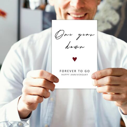 Happy 1st Anniversary Card, Funny 1 Year Anniversary Card, 1st Wedding Anniversary Card for Wife Husband, One Year Card for Girlfriend Boyfriend in Kuwait