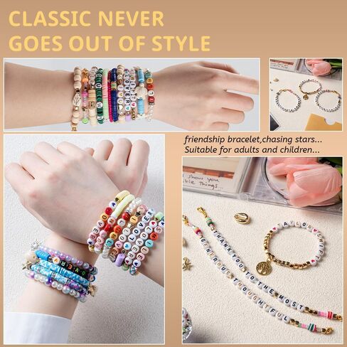 1800pcs Colorful Alphabet Letter Beads Kit with Gold Spacers & Crystal String - A-Z Charm Beads in 10 Vibrant Colors, Perfect for Personalized Friendship Bracelets & Jewelry Making…… in Kuwait