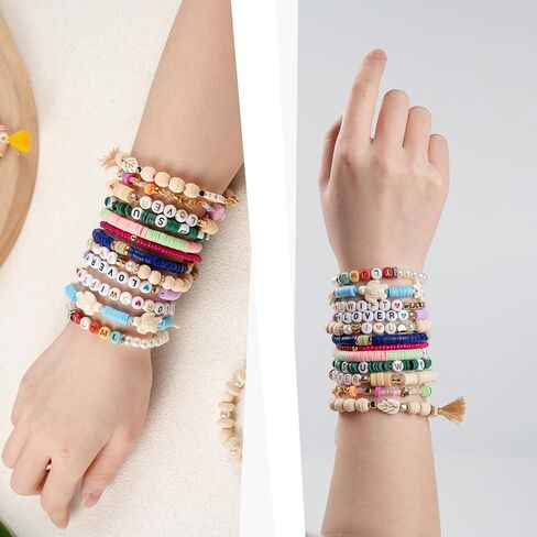 1800pcs Colorful Alphabet Letter Beads Kit with Gold Spacers & Crystal String - A-Z Charm Beads in 10 Vibrant Colors, Perfect for Personalized Friendship Bracelets & Jewelry Making…… in Kuwait