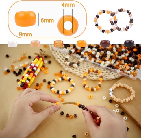 4th of July Beaded Ornament,1000 Pcs Pony Beads Plastic Craft Beads for Independence Day Party Friendship Bracelet Necklace Making Crafts in Kuwait