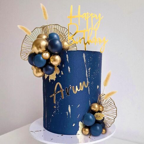 زينة كعكة عيد الميلاد باللونين الأسود والذهبي من LaVenty للرجال لتزيين حفلات أعياد الميلاد وحفلات الزفاف وحفلات استقبال المولود الجديد في عشرينيات القرن العشرين in Kuwait
