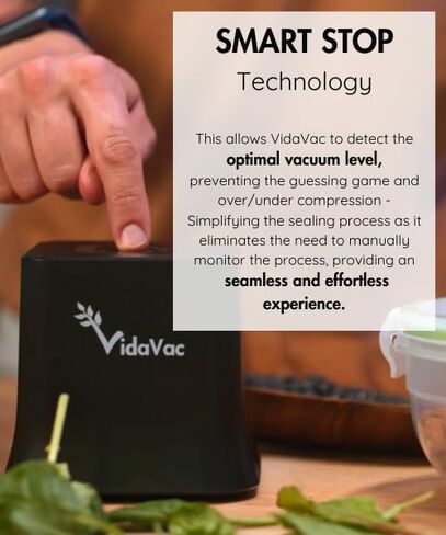VIDAVAC وعاء تفريغ كهربائي متعدد الوظائف - وظيفة الإيقاف الذكي - متوافق مع الجرار والحاويات والحقائب العادية والواسعة الفم - حل تعليب/تخليل وتخزين مناسب. in Saudi Arabia