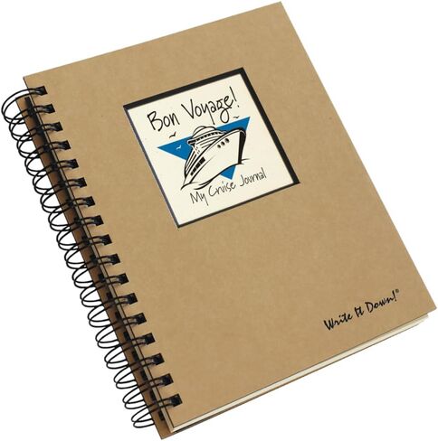 سلسلة Write it Down من Journals Unlimited، وSeries Guided Journal، وBon Voyage! My Cruise Journal، مقاس كامل 7.5 بوصة × 9 بوصة، غطاء صلب من كرافت، صنع في الولايات المتحدة الأمريكية in Saudi Arabia