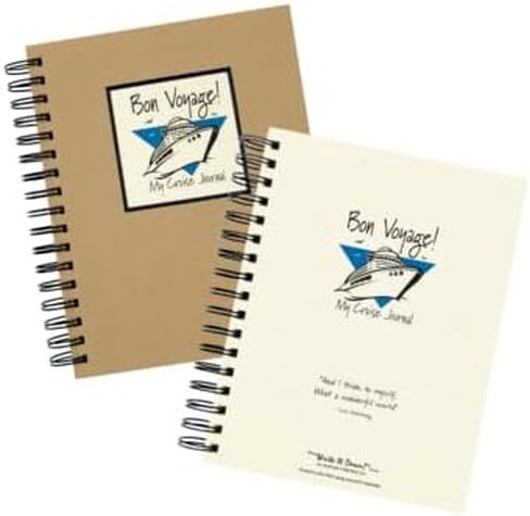 سلسلة Write it Down من Journals Unlimited، وSeries Guided Journal، وBon Voyage! My Cruise Journal، مقاس كامل 7.5 بوصة × 9 بوصة، غطاء صلب من كرافت، صنع في الولايات المتحدة الأمريكية in Saudi Arabia
