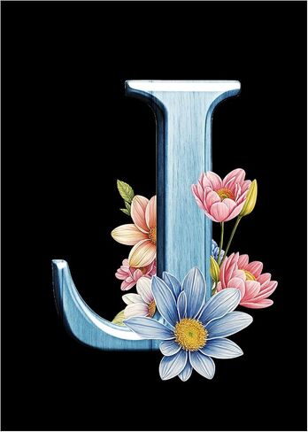 YOYA 5D Diamond Painting Letters with Flower, Diamond Art Kits for Adults Letters, DIY Full Drill Diamond Art Letters of The Alphabet, Diamond Painting Kits Letters for Home Wall Decor 12 x 16 Inch,A in Saudi Arabia