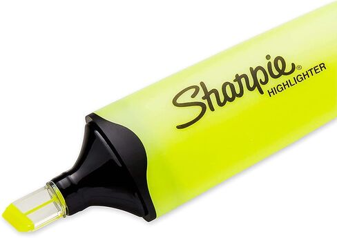 SHARPIE Clear View Chisel Tip Highlighters, Yellow (1897843) in Kuwait