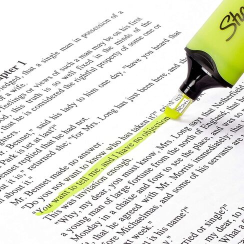 SHARPIE Clear View Chisel Tip Highlighters, Yellow (1897843) in Kuwait