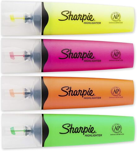 SHARPIE Clear View Chisel Tip Highlighters, Yellow (1897843) in Saudi Arabia
