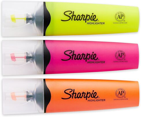 SHARPIE Clear View Chisel Tip Highlighters, Yellow (1897843) in Saudi Arabia