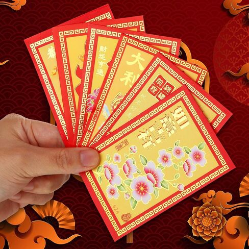 Bememo 120 Pieces 2025 Chinese Red Envelopes Snake Year Lucky Money Pockets Spring Festival Hong Bao 6 Designs Chinese Red Packets for New Year Birthday Wedding in Saudi Arabia
