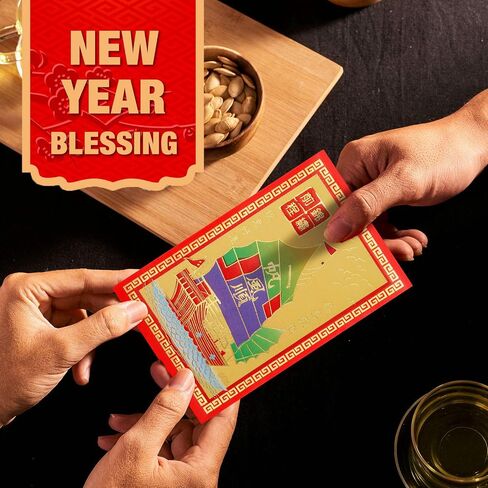 Bememo 120 Pieces 2025 Chinese Red Envelopes Snake Year Lucky Money Pockets Spring Festival Hong Bao 6 Designs Chinese Red Packets for New Year Birthday Wedding in Saudi Arabia