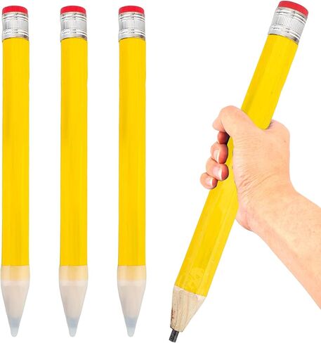 4 عبوات من أقلام الرصاص الخشبية الكبيرة بحجم 13 بوصة، أقلام رصاص خشبية كبيرة ومبتكرة عملاقة من الخشب الأصفر، دعائم أقلام رصاص ضخمة للأطفال وطلاب المدارس والمكتب والحفلات المنزلية in Kuwait