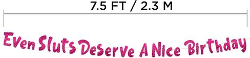 Funny Girls Pink Birthday Glitter Banner – Happy Birthday Party Supplies, Ideas, and Gifts – 21st, 22nd, 23rd,24th, 25th, and 30th Adult Birthday Decorations in Kuwait