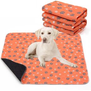 Washable Pee Pad for Dogs of 2Pack Reusable Puppy Non-Slip Pet Training Pads（Orange,36x72） in Kuwait