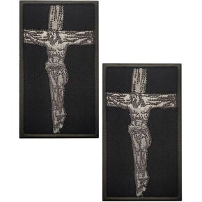 2PCS AliPlus Jesus Christ Patch Embroidered Patches Tactical Morale Patch Hook and Loop