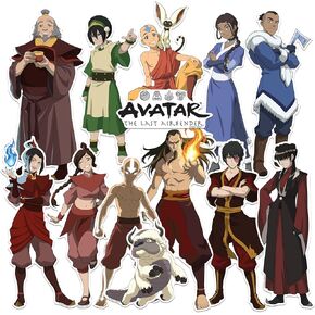 Avatar The Last Airbender Die Cut Vinyl Large Deluxe Stickers Variety Pack - Laptop, Water Bottle, Scrapbooking, Tablet, Skateboard, Indoor/Outdoor - Set