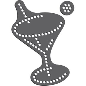 Rhinestone Genie Martini 5" Magnetic Rhinestone Template, Black