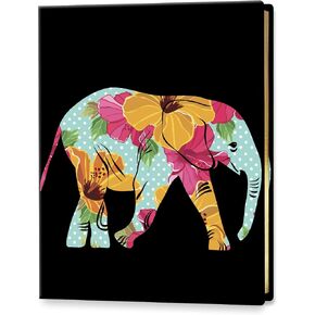Tools4Wisdom Calendar Planner - 12 Month - Monthly Weekly Daily Planner - 2025 Fill-in the Dates Edition - Floral Elephant