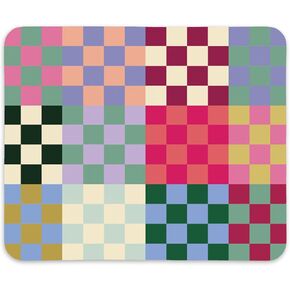 QIYUHOY Christmas Mouse Pad,Checkered Christmas Decorations Mouse Pad,Christmas Birthday Gifts for Girls Women,Non-Slip Rubber Base Mousepad for for Home Office Laptop,9.5x7.9 inches