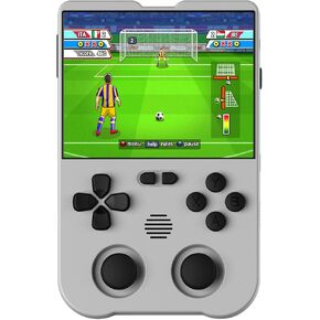 XU10 Retro Handheld Game Console,3.5 Inch IPS Screen Built-in 64GB TF Card,with 3000mAh Battery,Linux System RK3326S Chips Portable Retro Nostalgic Game Console,Over 20 Emulator(White)