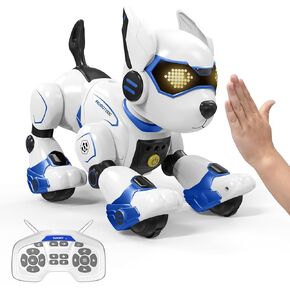 Remote Control Robot Dog RC Dog Robot Toy for Kids, Smart Interactive Programming Robot Gesture Sensing Music Dancing Puppy Electronic Pet Gift for Children