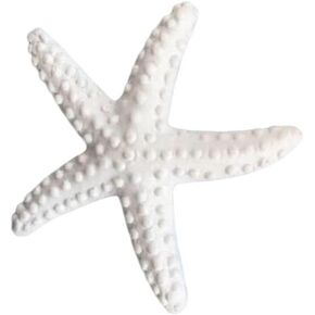 1Pc White Resin Ocean Beach Starfish Natural Seashell Starfish Ornaments for Wedding Decor Beach Theme Party Home DIY Craft Fish Tank Holiday Decoration, Vase Filler, Home and Kitchen