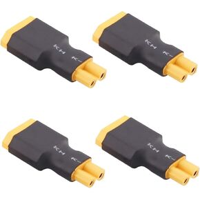 4pcs XT60 Male to XT30 Female RC Connector Adapter Set - High-Performance Battery Conversion