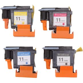 Topyond 4 Pcs Printer Printhead Replacement, Printhead Suitable for HP Designjet Series Printers, Covering Magenta, Black, Cyan and Yellow