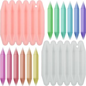 Crayon Mold, 2 Pack Crayon Recycling Mold, Cavity 3D Crayon Silicone Mold Double Tipped Crayon Mold Pure Silicone Oven DIY Crayon Shaped Mold Reusable Triangular Crayon Molds for DIY Making Crayons