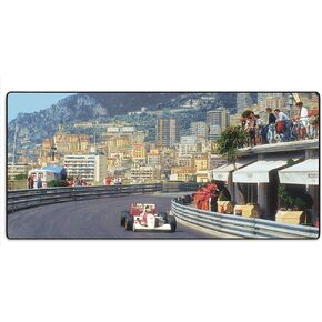 MPCO Racing Artist Series Moncao GP, 1993 Large Size WFH Mousepad Full Desk (Monaco GP 1993, AeroGlyde Fabric (Large (36" x 17"))