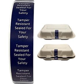 Tamper Evident Tape | Sealed for Your Safety Stickers | 500 Tamper Proof Stickers | Tamper Tape to Help Increase Security During Delivery Stickers | (0.75 x 3.5 in) Navy Blue Tamper Evident Stickers