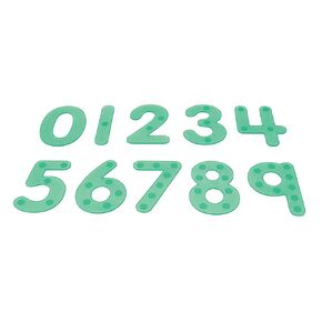 TickiT SiliShapes Dot Numbers - Set of 10 - Transparent Silicone Numbers with Corresponding Dots to Count - Teach Numbers, Counting and Subitizing
