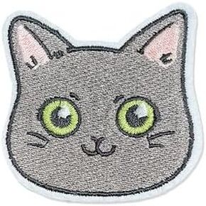 1 pc Orange Tabby Cat Animal Sticker Stick on/Iron on/Sew on Patch Applique for Clothes,Backpack,Phonecases,Helmat,DIY Accessories,Bags,Suitcases