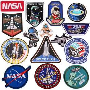 15Pcs NASA Patch Iron On Space Embroidered Patches for Backpacks Clothes Hat Jackets Jeans Sew on Appliques DIY Decorative Badge in Kuwait