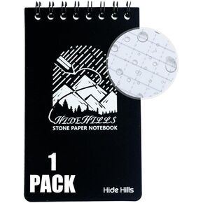 Waterproof Notebook Stone Paper Notebook 3x5 Pocket Notebook Waterproof Notepad Write in the Rain Notebook for Outside Activities All Weather Police Notepad Black Small Spiral Notebook 3 Pack