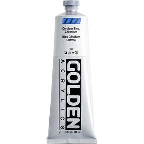 5 Oz Heavy Body Acrylic Color Paints Color: Cerulean Blue Chromium