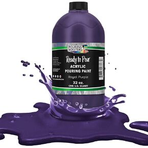 Pouring Masters Royal Purple Acrylic Ready to Pour Pouring Paint - Premium 32-Ounce Pre-Mixed Water-Based - for Canvas, Wood, Paper, Crafts, Tile, Rocks and More
