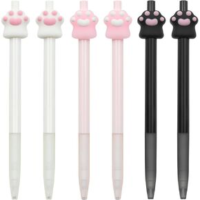 6 Pieces Cat Paw Mechanical Pencil, Cute Cat Press Automatic Mechanical Pencils for Office School Supplies, 0.5 mm