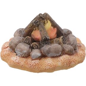 Toddmomy Miniature Campfire Model Miniature Bonfire Decoration Fake Resin Bonfire Model for Micro Landscape Scene Setting