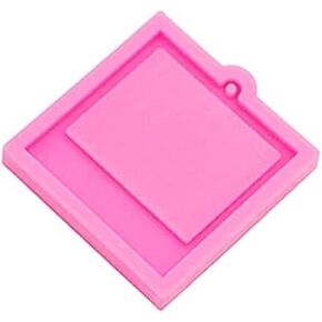 1 Set Pink Photo Frame Keychain Resin Mold Silicone Mould Epoxy Resin Molds,DIY Crafts UV Epoxy Mold Handmade Jewelry Pendant Mold,Jewelry Resin Casting Molds