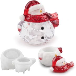 Resin Jar Mold with Lid Ghost Molds Silicone, Witch Storage Box Epoxy Molds DIY Casting Mold for Jewelry Candy Container, Halloween (Ghost)
