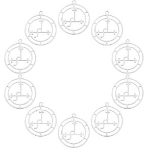 UNICRAFTALE Stainless Steel Sigil of Lilith Pendants Hollow Charms Dangle Pendants Witchy Lilith Sigil Pendant for DIY Jewelry Making Witch Gifts