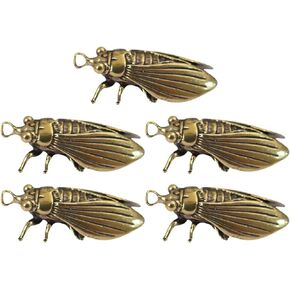 TEHAUX Pendant Figurines, Mini Key Ring Keychains for Car Keys Decoration Pendant Charms Sculpture Cicada Pendents Keychain Decor Accessory Desktop 5pcs