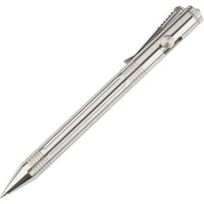 SMOOTHERPRO Bolt Action Pen Stainless Steel Pen with Decent Durable Stainless Steel Pen Clip Military Design for EDC Outdoor Office Tremor Parkinson Arthritic Signature (SST331)