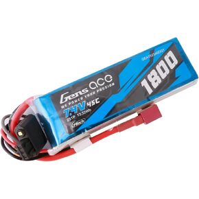Gens ace G-Tech 1800mAh 7.4V 45C 2S Lipo Battery with Deans Plug