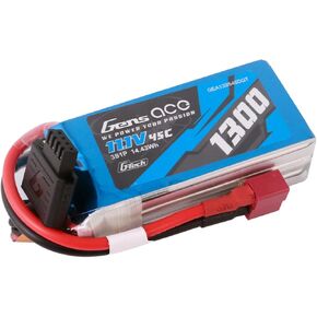 Gens ace G-Tech 1300mAh 11.1V 45C 3S Lipo Battery with Deans Plug
